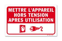 Appliance Switched off with picture of plug&amp;quot; warning sign