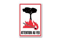 Be careful-fire picto warning sign