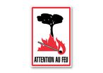 Be careful-fire picto warning sign