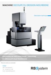 Catalogue Continuous-wire EDM cutting machines using molybdenum wire, with working areas ranging from 400x300 to 1600x1200 mm