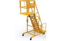 Mobile ladder for accessing waste skips