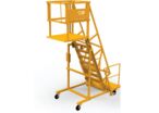 Mobile ladder for accessing waste skips