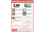 Fire safety instructions - White background