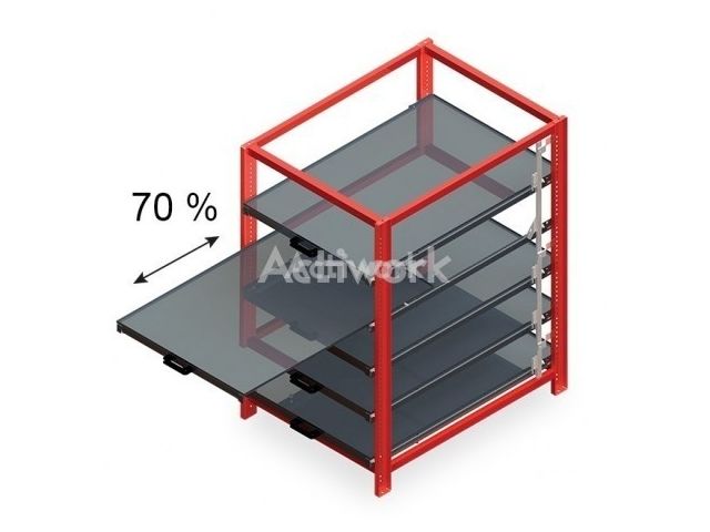 Drawer shelving Extraction 70%