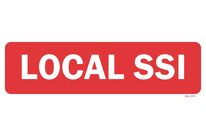 Local sign &amp;quot;Fire Safety System&amp;quot; - Red background