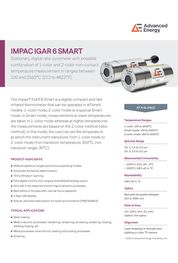 Impac IGAR 6 Smart digital ratio pyrometer with 1- and 2 color mode
