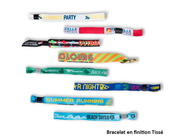 Fabric wristband - Satin or Woven Finish