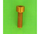 Hex Socket Screws : Hex Socket Round Head - Aluminium - Blister pack of 5 Hex Socket Round Head Screws, P60 OA Aluminium, Gold