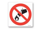 No extinguishing with water picto warning sign