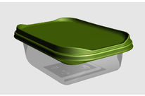 Rectangular injected plastic sealable tray for meat, ready meal, frozen products, ice cream…