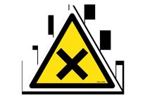 Harmful materials sign with picture