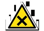 Harmful materials sign with picture