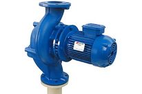 In-line circulating pump with dry