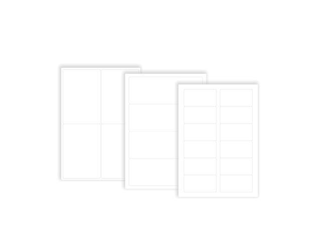 Polyester label with flexible film on A4 Laser board