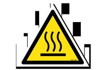 Hot surface hazard pictogram