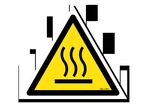 Hot surface hazard pictogram