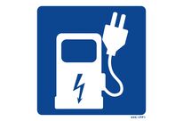 Electric vehicle charging station sign