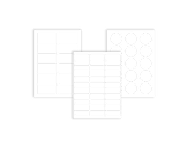Matte white laboratory label for clean rooms