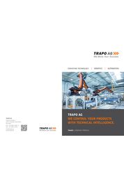 Catalogue TRAPO AG WE CONTROL YOUR PRODUCTS WITH TECHNICAL INTELLIGENCE.