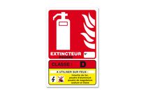 D class fire fire-fighting sign