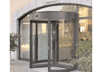 Revolving pedestrian doors
