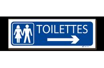 Picto &amp;quot;of toilets&amp;quot; + right arrow signpost