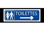 Picto "of toilets" + right arrow signpost