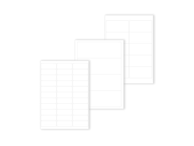 Economical white polyester label on A4 Laser sheet