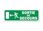 Emergency exit + left door picto evacuation sign