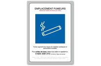 Smoking zone as per decree 2006 warning sign with picture