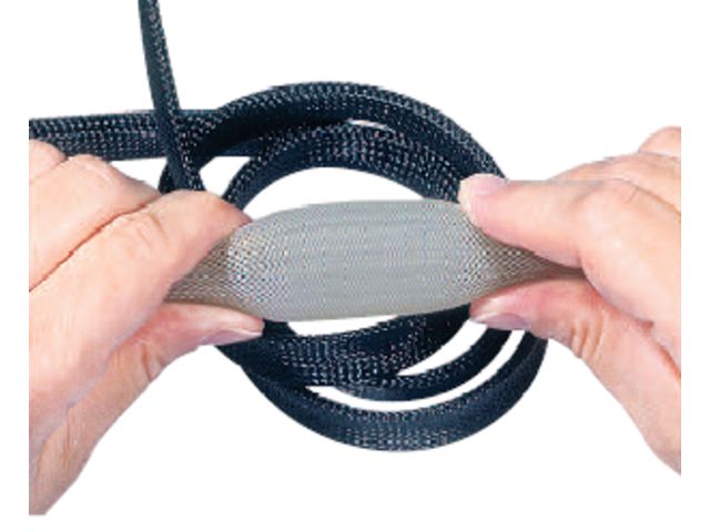 PLIOSIL PET-V0 expandable braided sleeving in POLYESTER V0