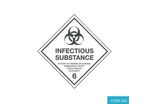 Label Class 6.2 (Infectious Substance) Hazard Labels (50mm x 50mm) - CODE 452