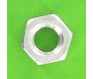 Nuts : Hex Nuts - Hex Nut, Hu, 0.8D - Hex Nut, Hu, Aluminium, DIN 934 - Blister pack of 5 Hex Nuts, P40 OA, Bright Silver