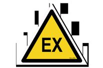 Danger sign pictogram for explosive atmosphere
