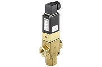Servo-assisted solenoid valve : Type 0340