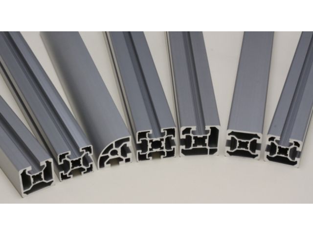 Aluminium profile 20x40 6mm slot black anodised