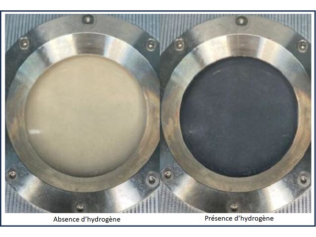 Hydrogen leak detection chemochromic tapes (irreversible or reversible)