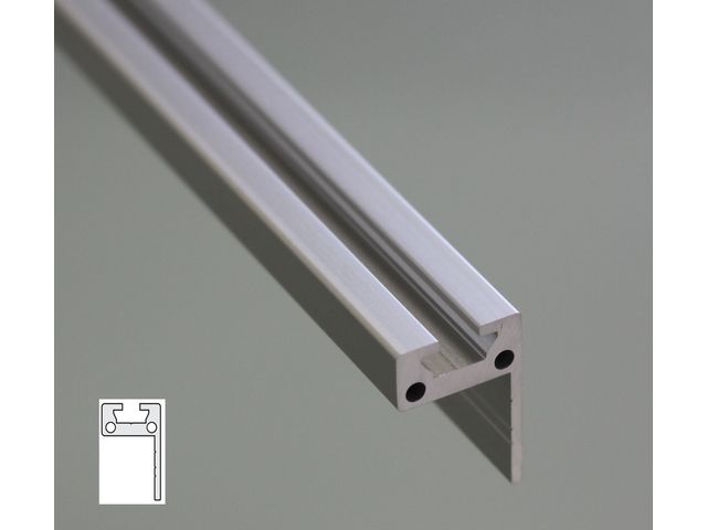 L-shaped flat aluminium profile 30x20 – 6mm slot