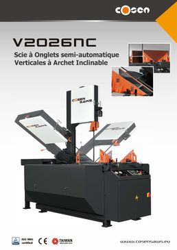 Semi-automatic vertical bandsaw: V2026