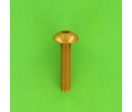 Hex Socket Screws : Hex Socket Button Head - Aluminium - Blister pack of 8 Hex Socket Large Round Head Screws, P60 OA Aluminium, Gold