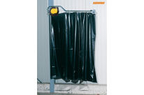 Pivoting self retracting cable reel for curtains