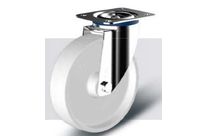Handling wheels with clevises with stainless steel plate: Series GFK LI / BI 
