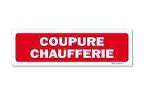 Boiler room shut down warning sign