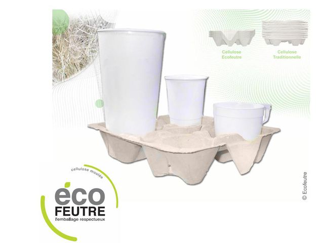 Glass Tray in moulded pulp