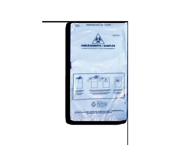 Secure double-pocket sealed pouch for laboratory and medical analyses