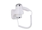Wall Mounted Hair Dryer 1 800 W - 2 Heat Settings - White