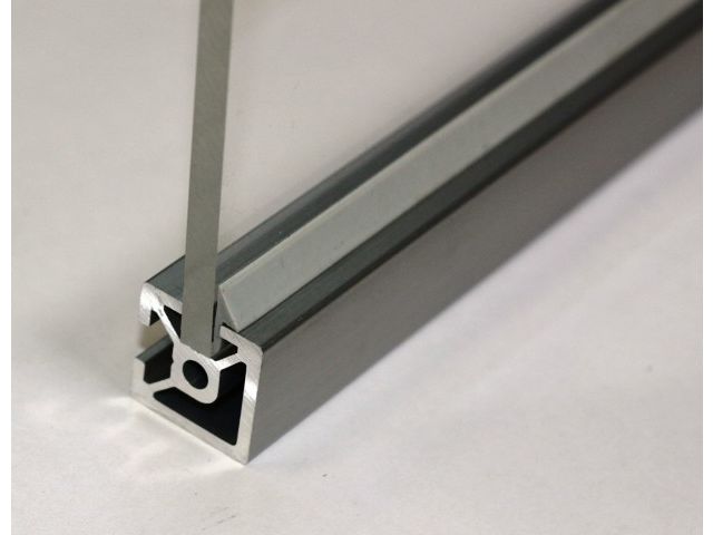 Insert seals for aluminium profiles with 8mm slot – for 5mm panel – Grey – 6m