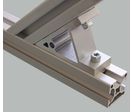 Fastening bracket 45° for 8mm profile with one groove