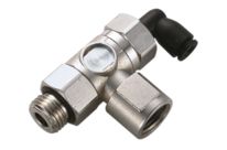 Pneumatic stop-cylinder fittings