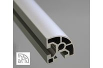 Rounded aluminium profile 40x40 10mm slot